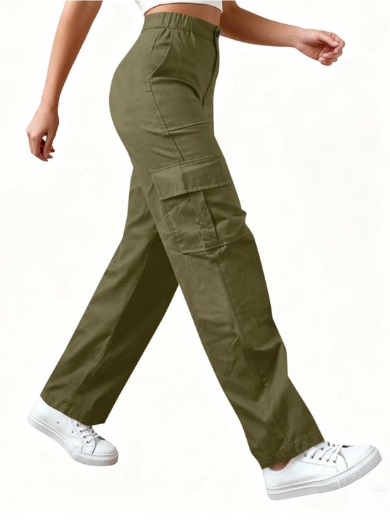 The North Face Pants - The North Face Women Olive Cargo Wide-Leg Pants - Size 8